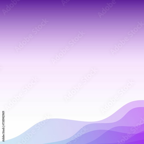 Abstract Purple background with purple and violet gradients.Smooth wavy lines in pastel colors. Vector illustration.