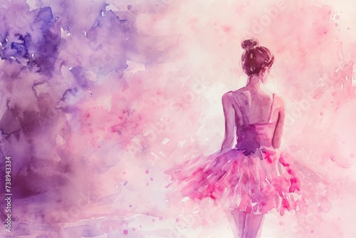 a painting of a ballerina in a pink tutu