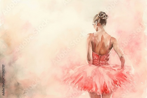 a painting of a ballerina in a pink tutu