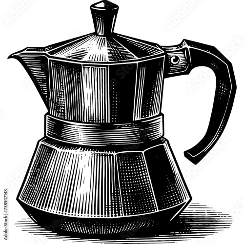 Coffee Pot Engraving 