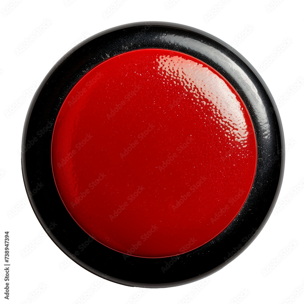 Red and black button. (1)