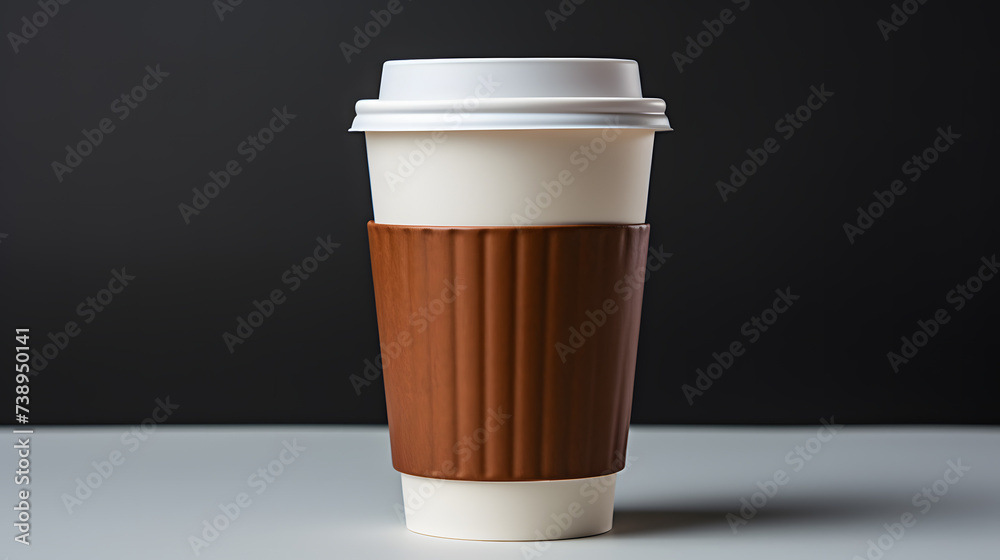 Takeaway paper coffee cup isolated on white Takeaway paper coffee cup isolated on white