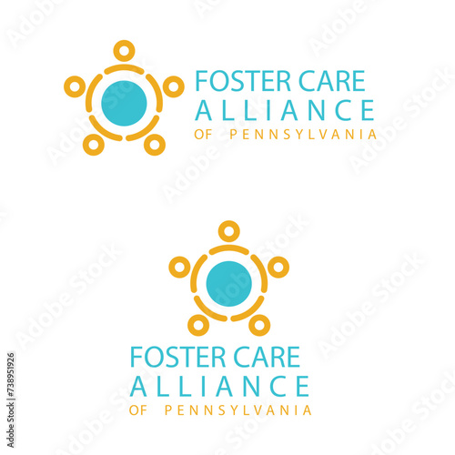 Foster Care logo, people connecting