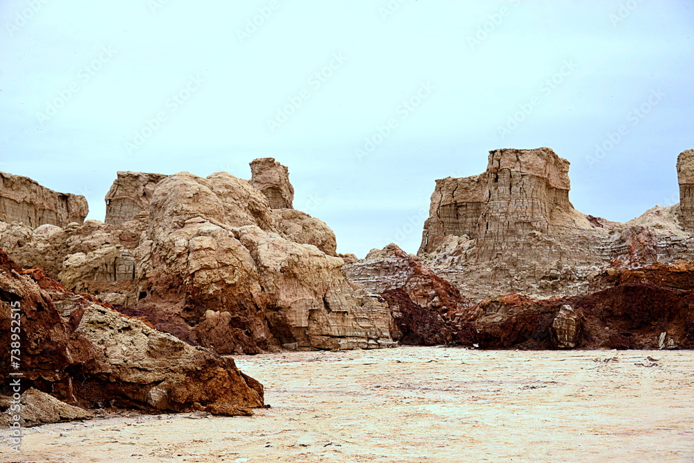 Salt desert in the Danakil Depression