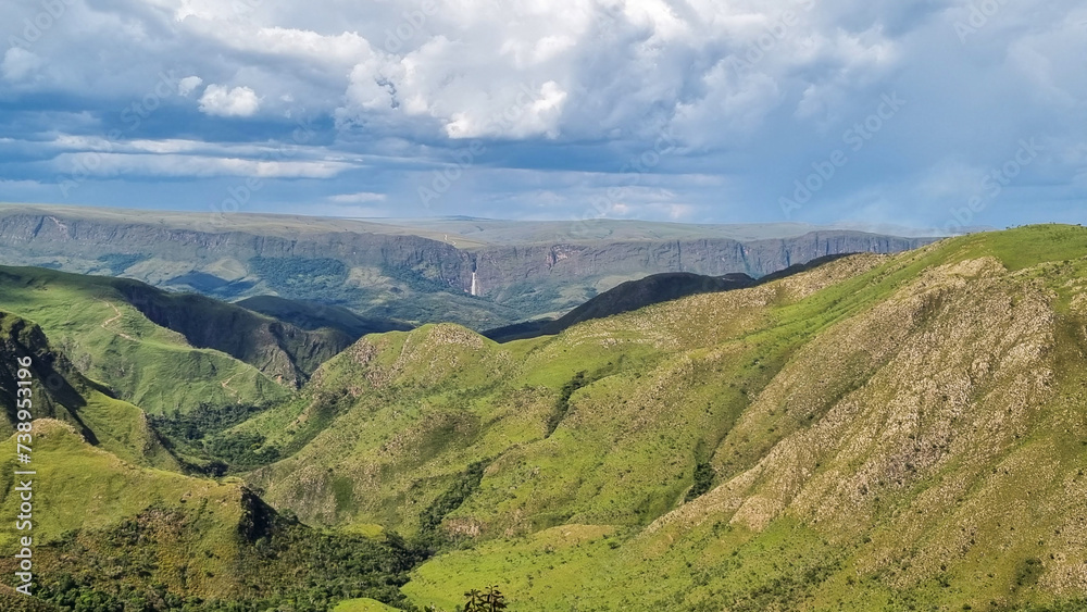 mountain landscape at Serra da Canastra in Minas Gerais state, Brazil