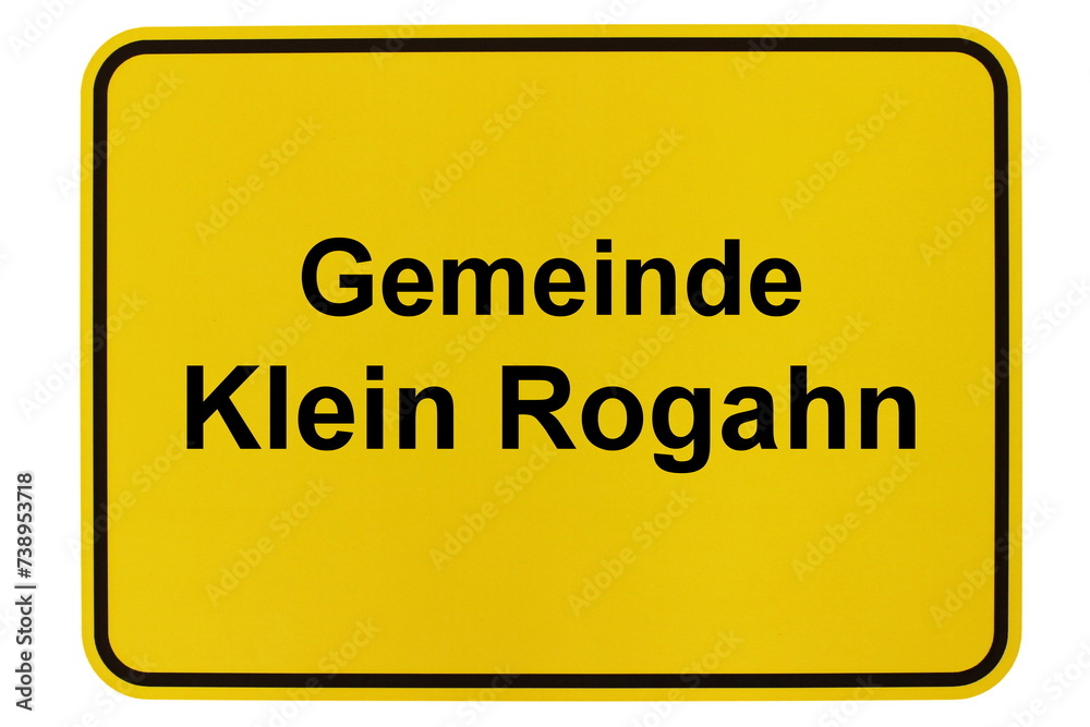 Illustration eines Ortsschildes der Gemeinde Klein Rogahn in Mecklenburg-Vorpommern Illustration eines Ortsschildes der Gemeinde Klein Rogahn in Mecklenburg-Vorpommern