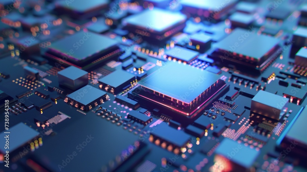 Abstract background. Modern technologies. Semiconductors and microchips