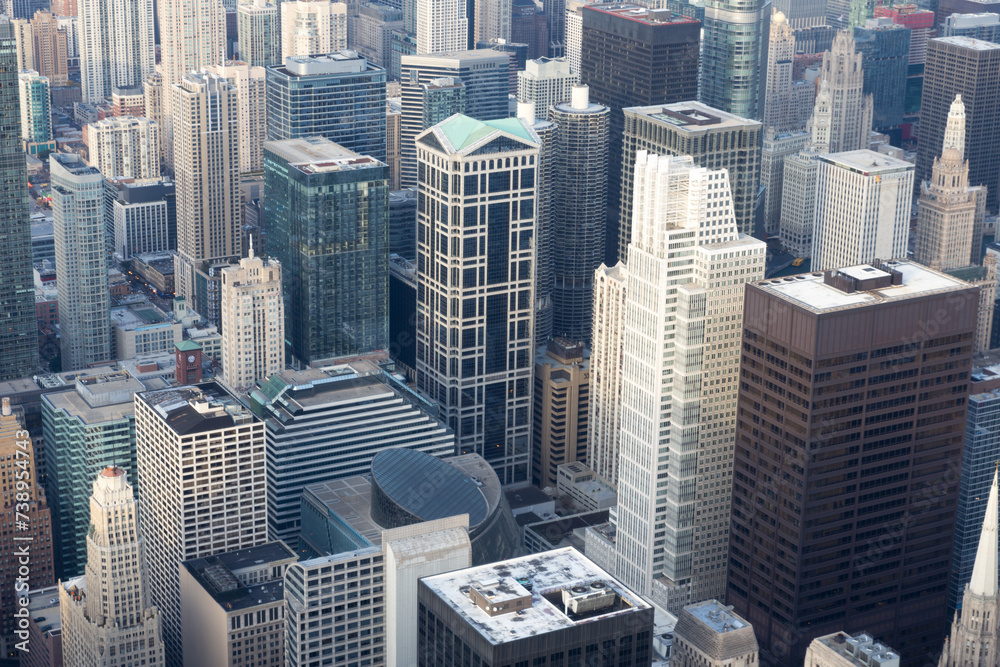 Fototapeta premium Chicago from above - amazing aerial view