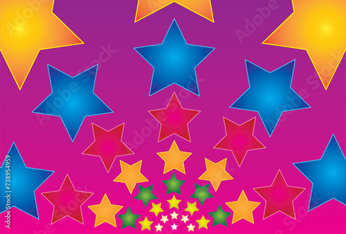 childish and cartoon pink background with stars