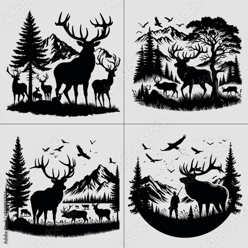 Big Buck, Whitetail Deer , Deer Hunting, Hunting SVG, Whitetail Buck, Deer Season, Hunting Design vector File