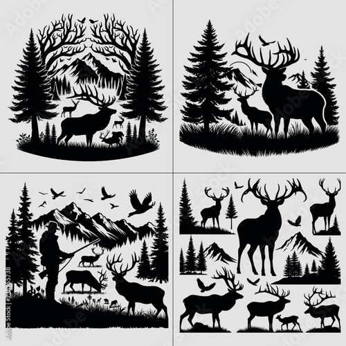 Big Buck, Whitetail Deer , Deer Hunting, Hunting SVG, Whitetail Buck, Deer Season, Hunting Design vector File