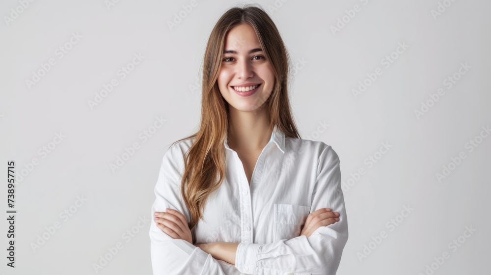 Young, Handsome, and Friendly-Faced Woman Young, Handsome, and Friendly-Faced Woman