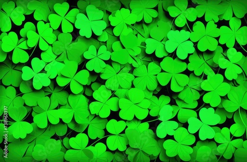 Clover leaves pattern, St. Patrick's Day