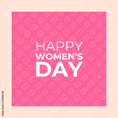 Women's day banner. 8 march holiday background. Editable post template set for banner sale, presentation, invitation, stories, streaming. Background for sale. Happy Women's voucher template