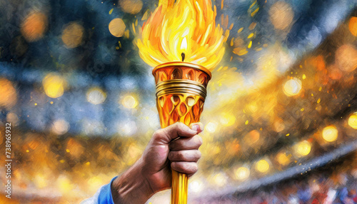 torch with fire olympics