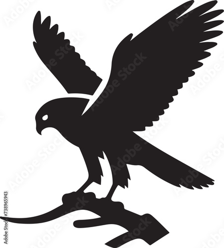 Falcon silhouette vector illustration