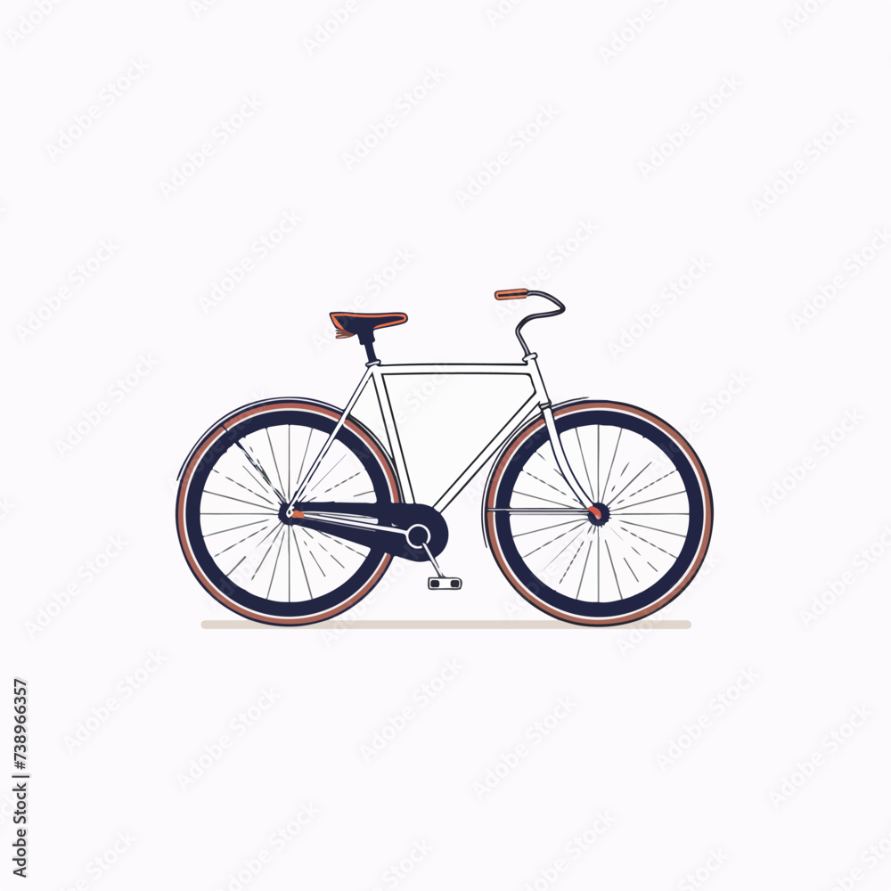 Bicycle in cartoon, doodle style. Image for t-shirt, web, mobile apps and ui. Isolated 2d vector illustration in logo, icon, sketch style, Eps 10. AI Generative