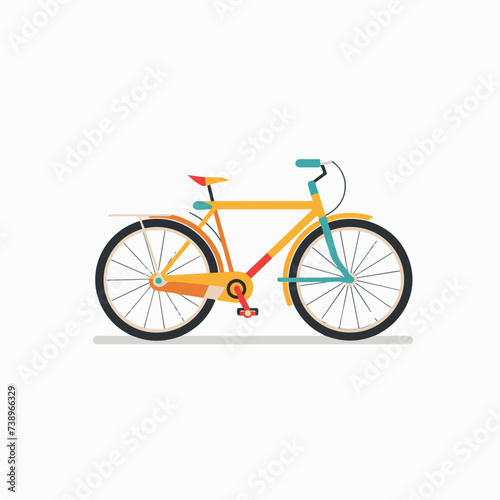 Bicycle in cartoon, doodle style. Image for t-shirt, web, mobile apps and ui. Isolated 2d vector illustration in logo, icon, sketch style, Eps 10. AI Generative