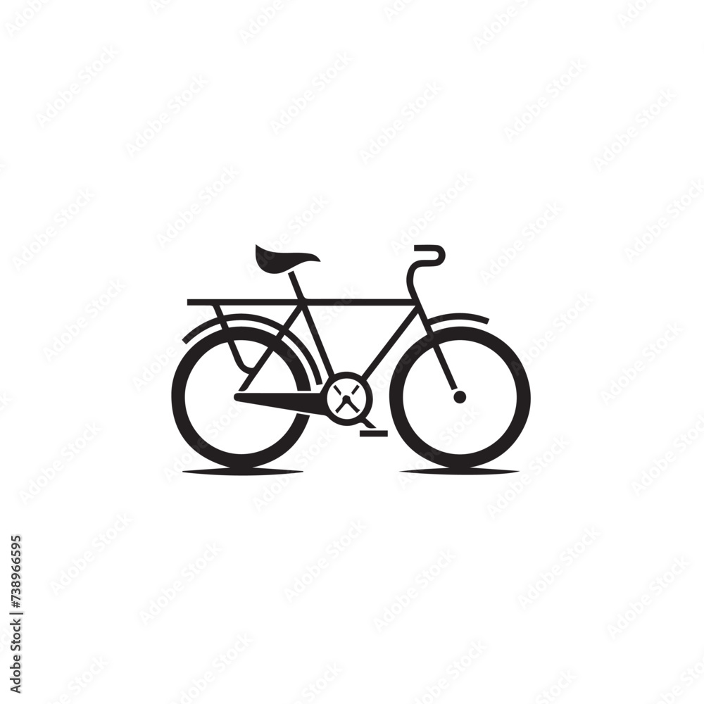 Bicycle in cartoon, doodle style . Image for t-shirt, web, mobile apps and ui. Isolated 2d vector illustration in logo, icon, sketch style, Eps 10, black and white. AI Generative