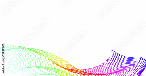 latar belakang garis abstrak dengan vektor warna pelangi