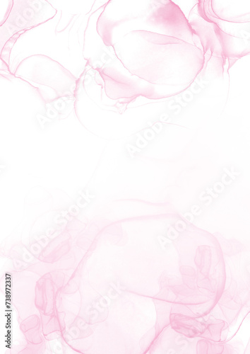 Alcohol ink illustration with transparency overlay