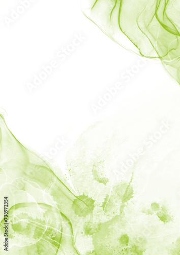 Alcohol ink illustration with transparency overlay