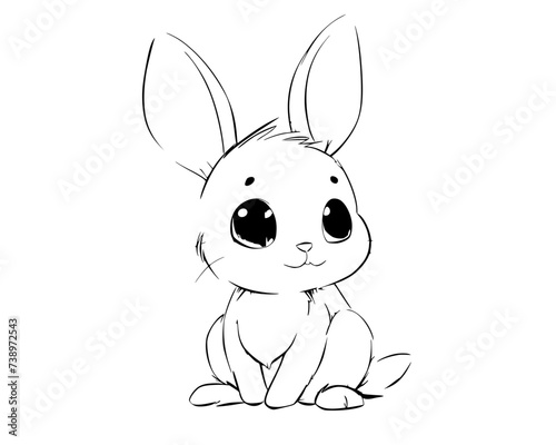 SVG Rabbit Vector Illustration Decorative Design