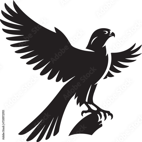 falcon silhouette vector illustration