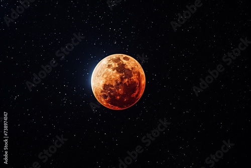 Night photo of a lunar eclipse  photographic real quality --ar 3 2 --v 6 Job ID  94658cd9-4c7b-48aa-a480-3ab19e5616cc