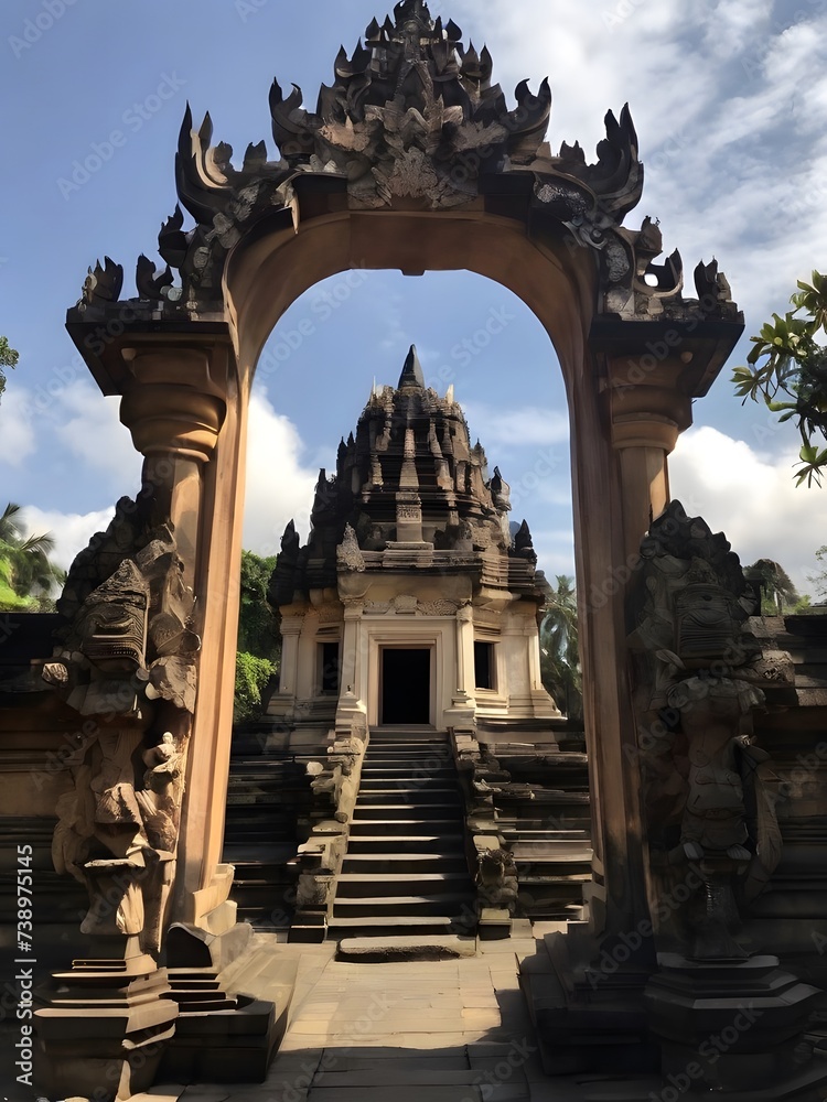Fototapeta premium beautiful temple in Yogyakarta