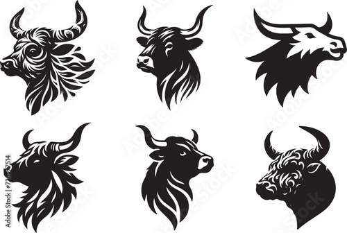 Cow head vector illustration