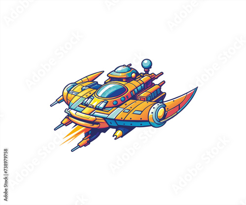 ufo cartoon mascot illustration