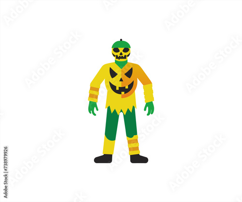 zombie halloween cartoon illustration