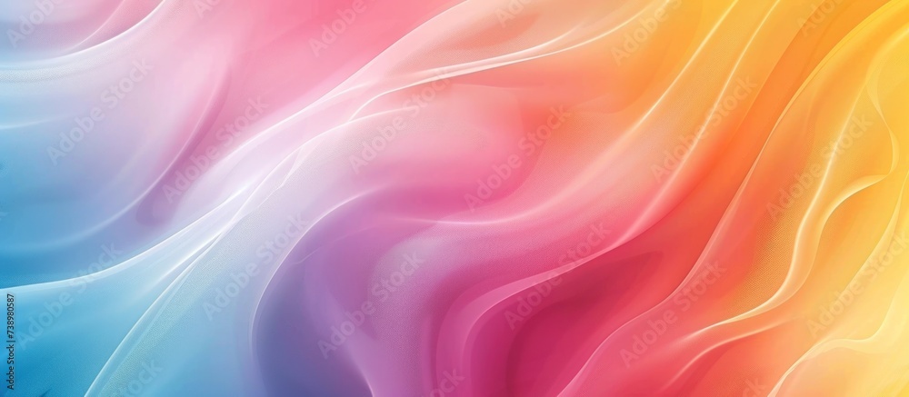 Fluid gradients of colorful swirling shades texture abstract background. AI generated image