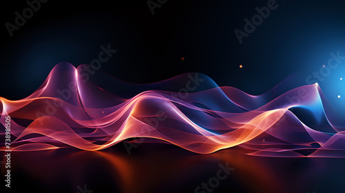 Serene Waves of Light. The image features serene waves of pink and blue light, creating a calming yet vibrant backdrop suitable for relaxing themes or creative visuals.