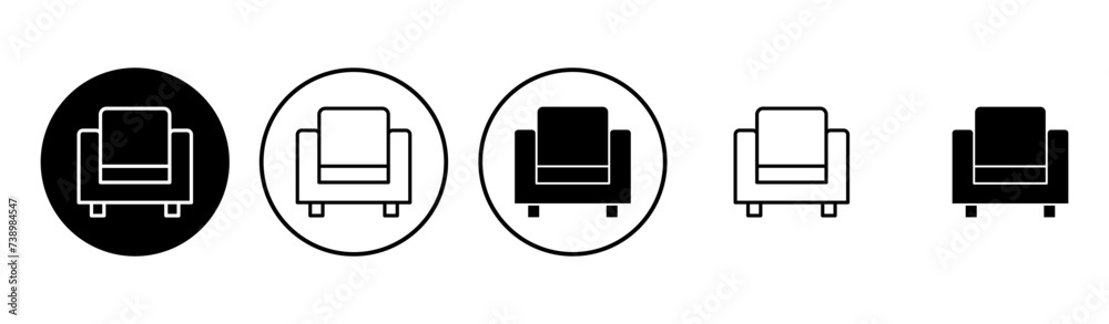 Sofa icon set. sofa icon illustration Sofa icon set. sofa icon illustration