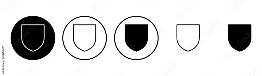 Shield icon set. Protection icon vector. Security vector icon Shield icon set. Protection icon vector. Security vector icon