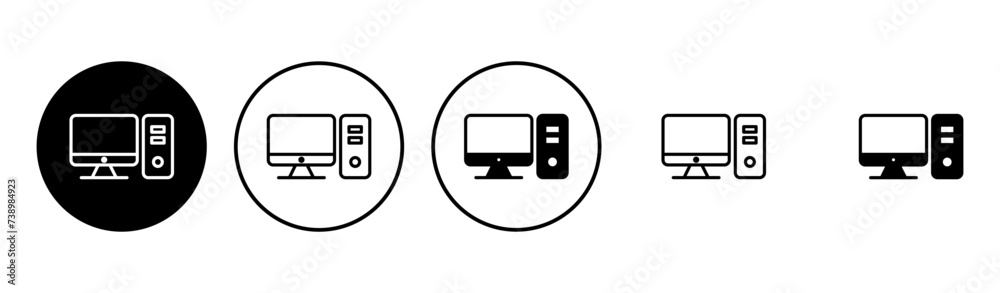 Computer icon set. computer monitor icon vector. Computer icon set. computer monitor icon vector.