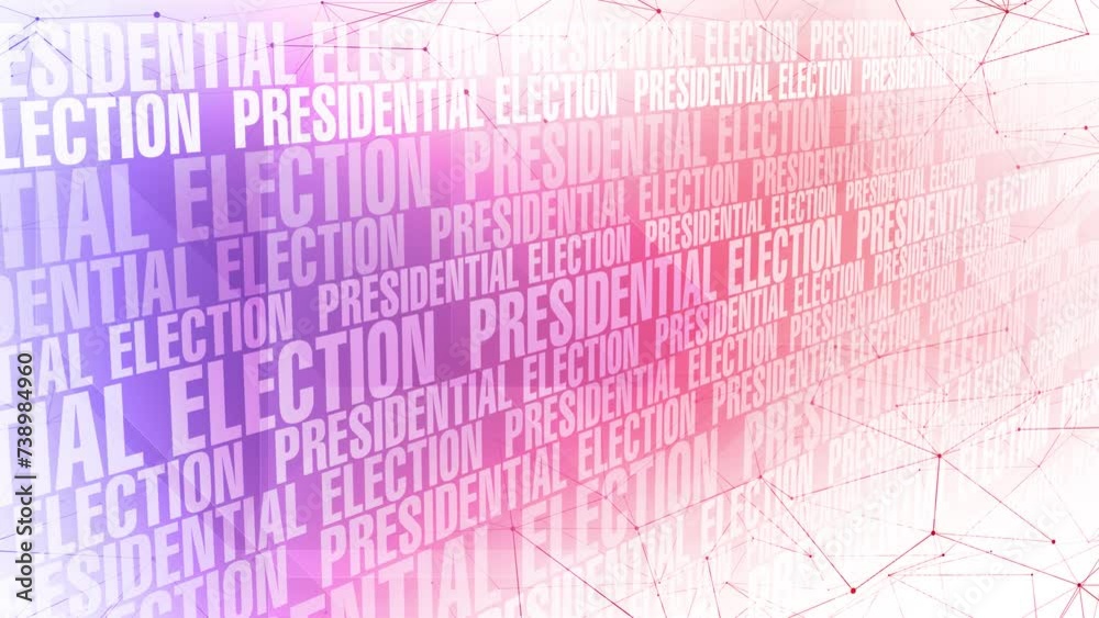 Political backdrop for presidential election text creative layout of connected lines and typography as symbol of election campaign idea Political backdrop for presidential election text creative layout of connected lines and typography as symbol of election campaign idea