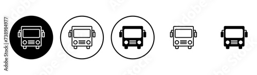 Bus icon set. bus vector icon