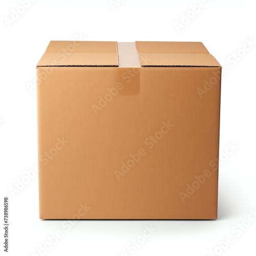 a cardboard box, studio light , isolated on white background © mh