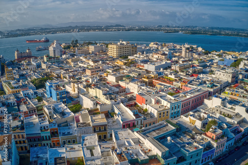 Aerial View of Old San Juan and its many Colorful Buildings © Jacob