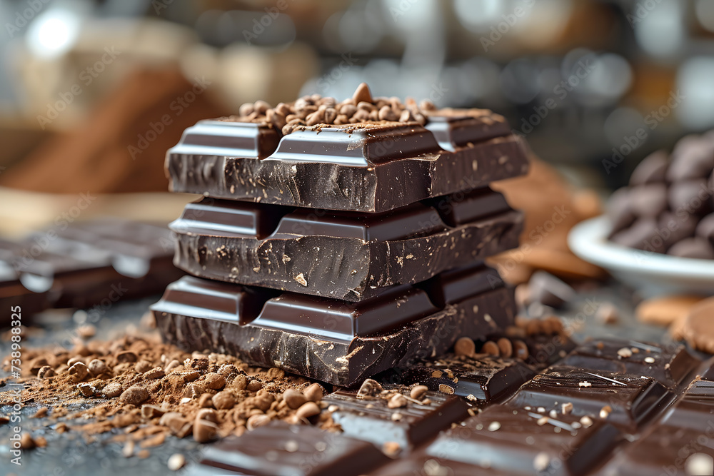 view of Dark Chocolate Pieces Background
view of Dark Chocolate Pieces Background