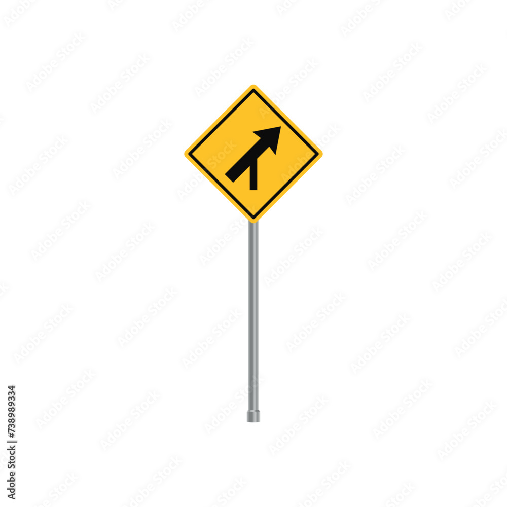 Road Entering Curve Traffic Sign Road Entering Curve Traffic Sign