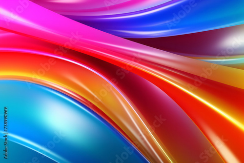 Vibrant Close Up of Colorful Wavy Lines Background