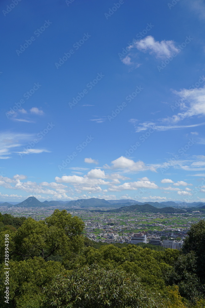 四国の香川県にある通称こんぴらさん。金刀比羅宮の奧宮からの眺め