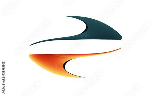 Suggestive design for logo and decals for plotting vector graphic illustration