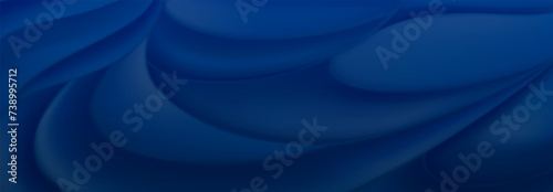 Abstract background of soft curved surfaces in dark blue tones