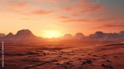 Outdoor canyon landscape view in the afternoon, cinematic light sunset scene cloudy sky.