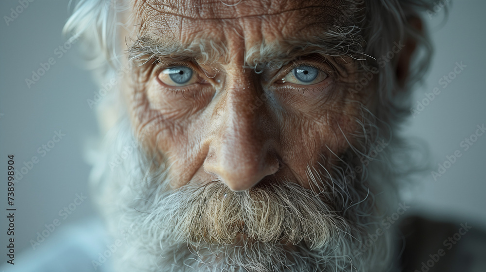 close up portrait of an old man close up portrait of an old man